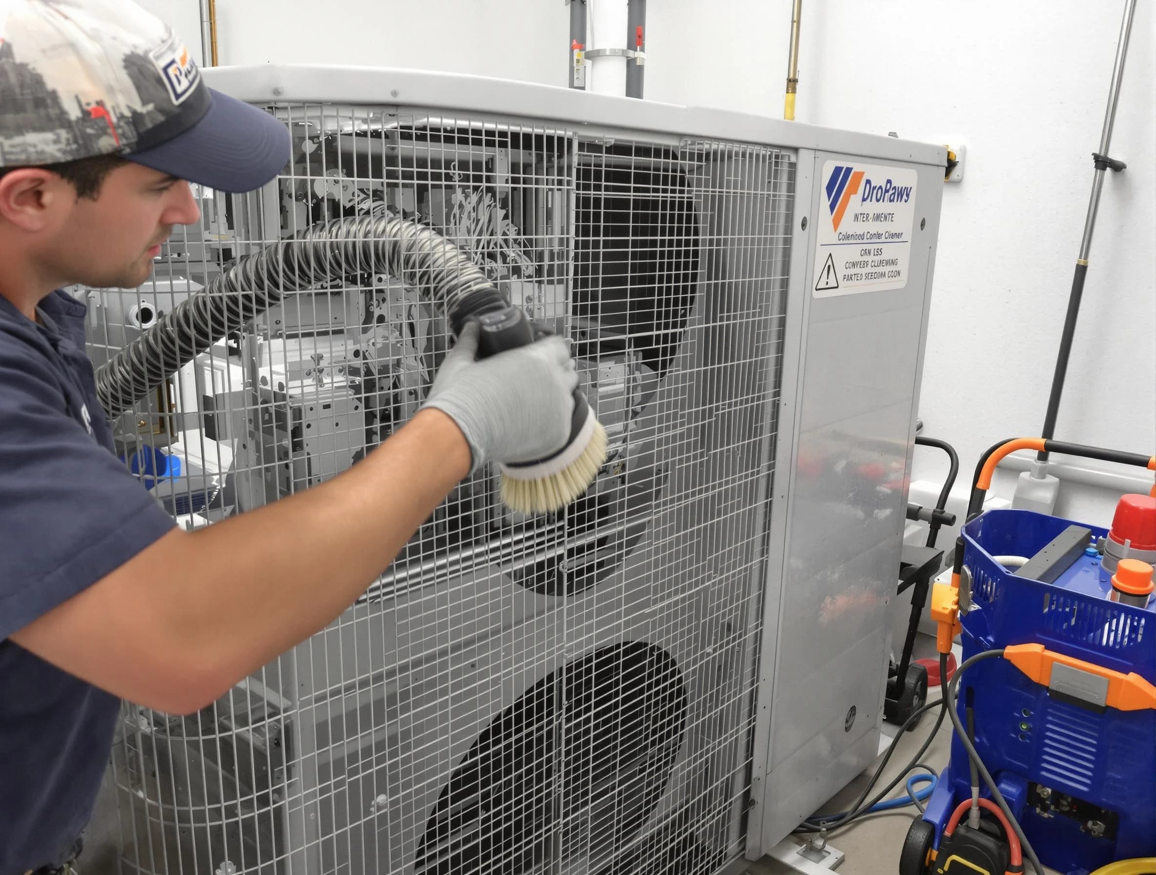 Clarksville Air Duct Cleaning specialist performing precision AC coil cleaning for improved system performance in Clarksville
