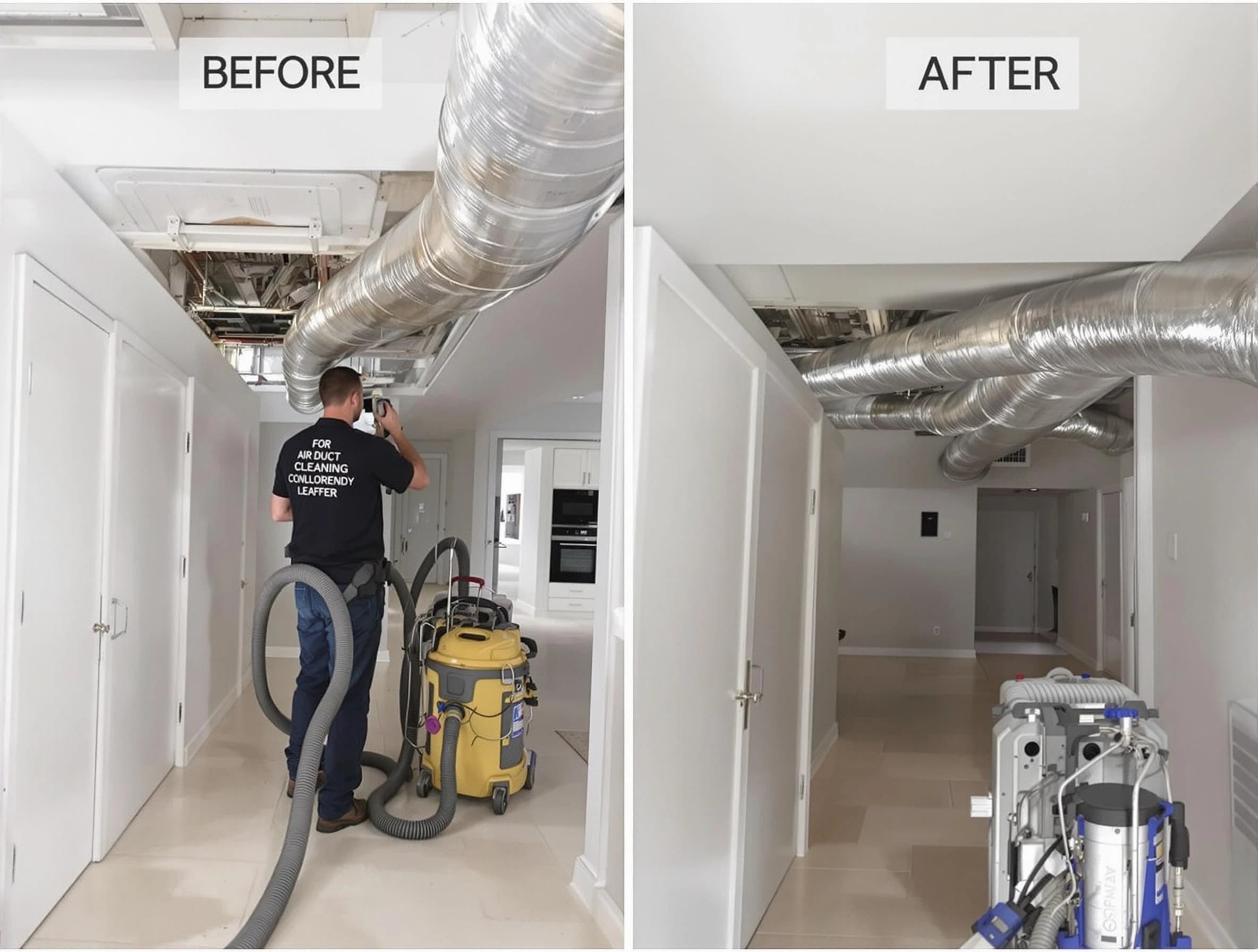 Clarksville Air Duct Cleaning professional performing thorough air duct cleaning in Clarksville