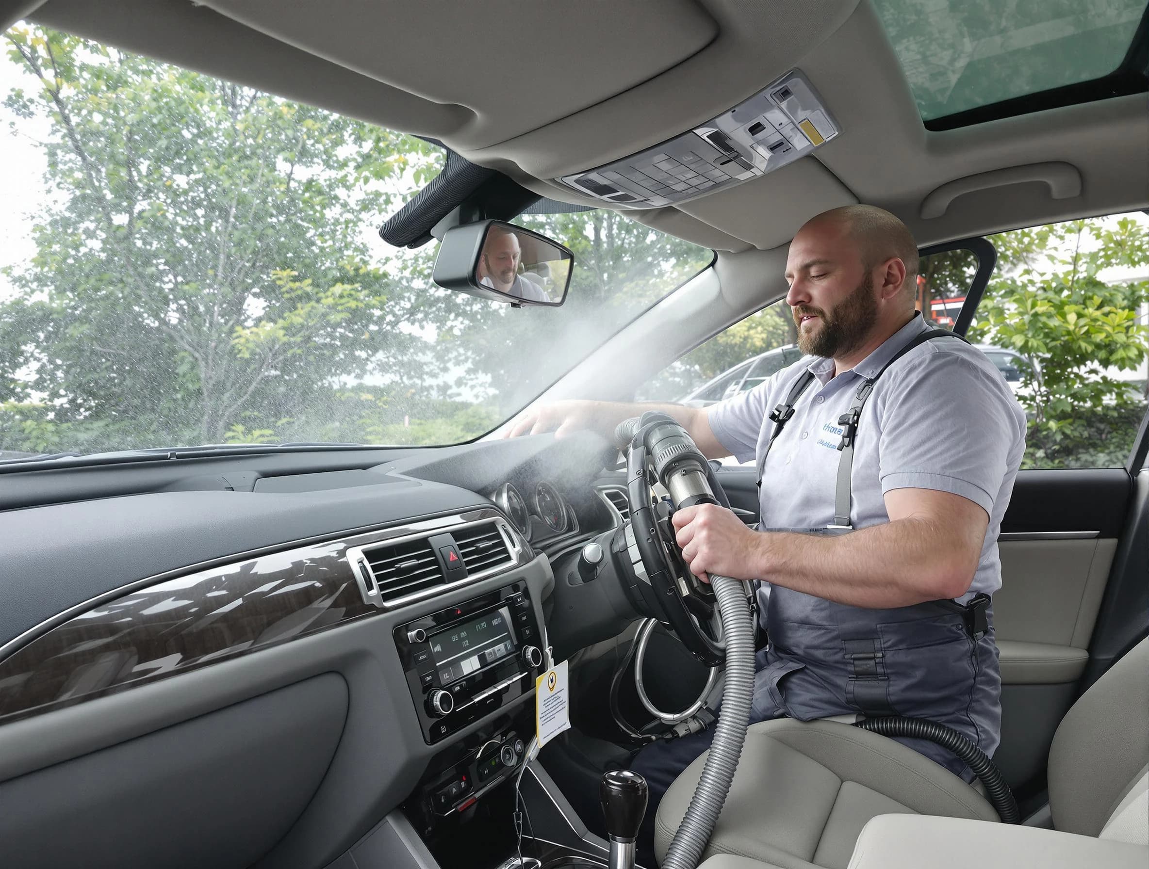 Clarksville Air Duct Cleaning specialist performing professional car duct cleaning in Clarksville