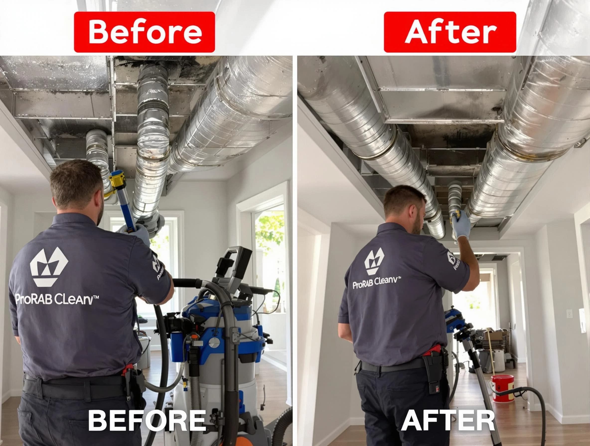 Clarksville Air Duct Cleaning expert performing thorough residential duct cleaning in a Clarksville home