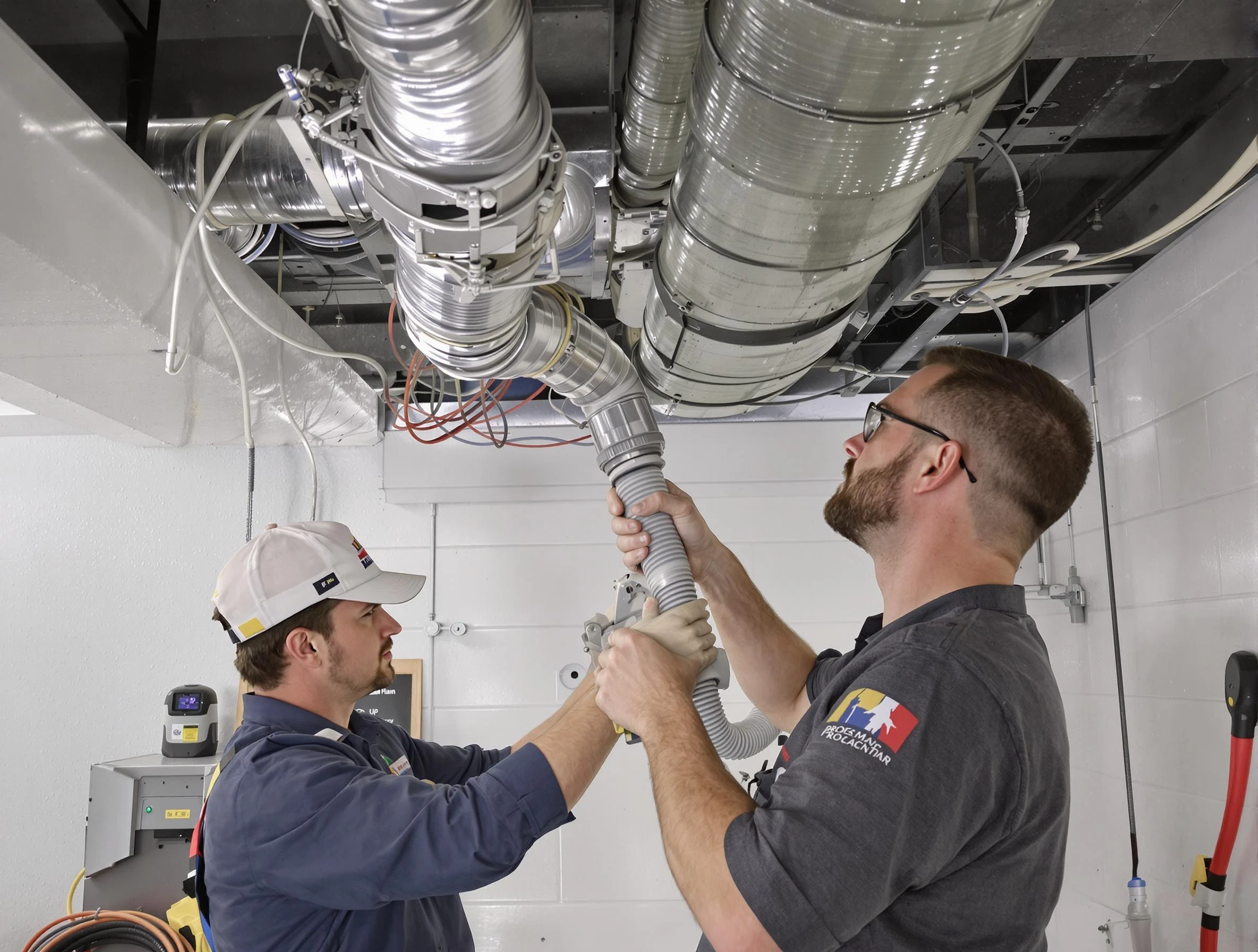 Clarksville Air Duct Cleaning technician performing thorough AC duct cleaning in Clarksville