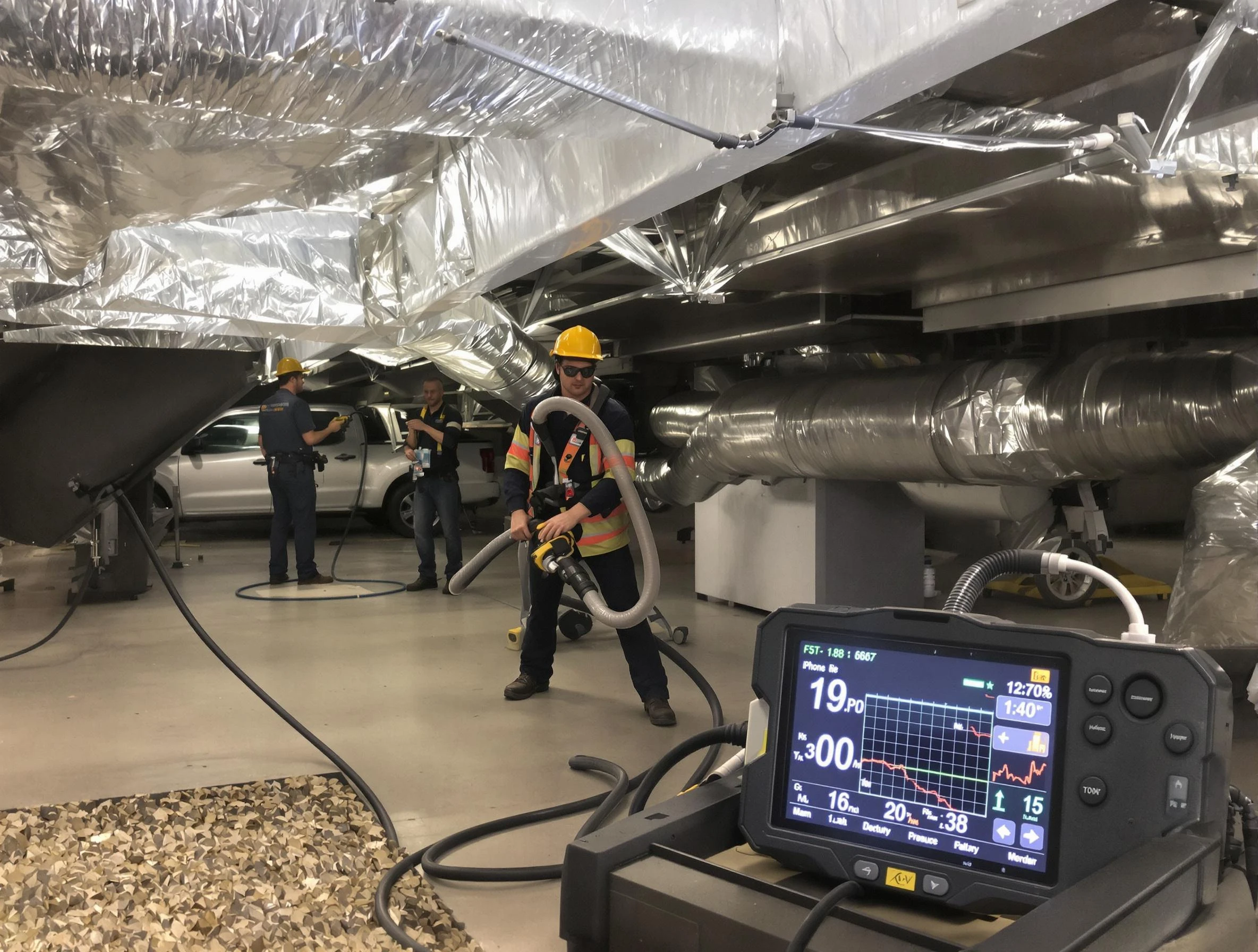 Professional negative pressure duct cleaning by Clarksville Air Duct Cleaning in Clarksville